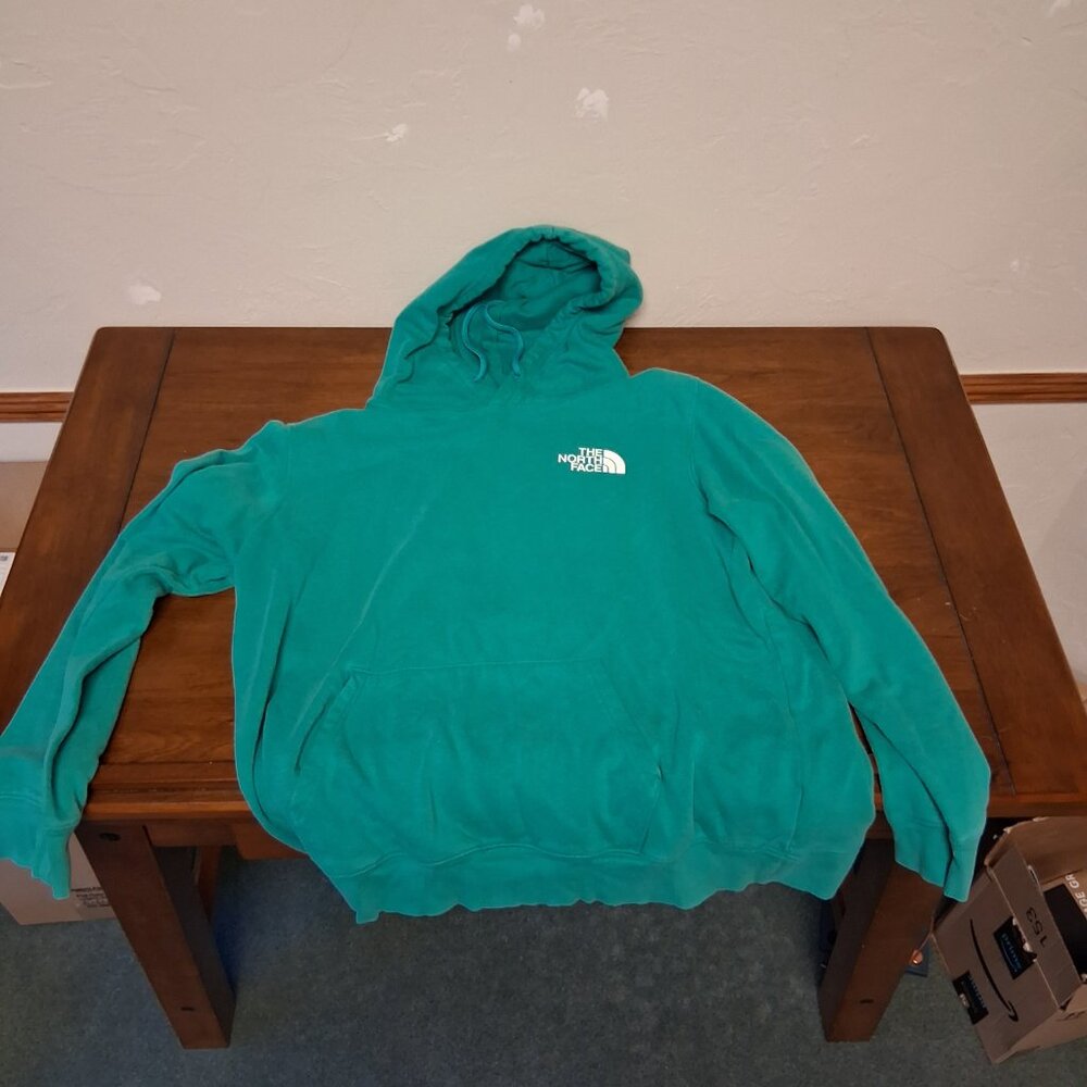 North Face Green Hoodie, XL